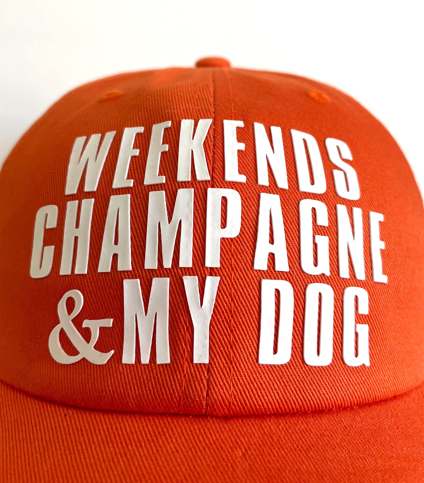 Ambeezy’s Organic LA Cap - Weekends Champagne & My Dog (Orange)