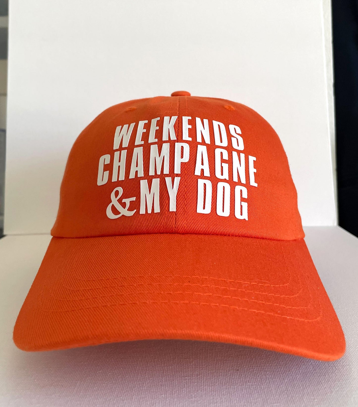 Ambeezy’s Organic LA Cap - Weekends Champagne & My Dog (Orange)