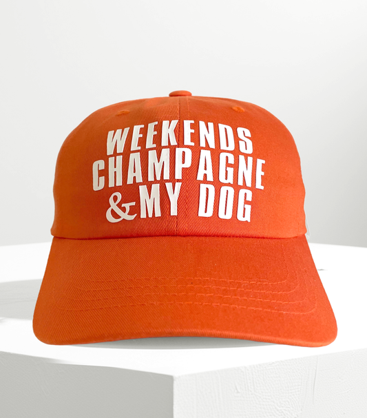 Ambeezy’s Organic LA Cap - Weekends Champagne & My Dog (Orange)